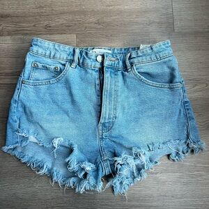 Zara High Waisted Denim Shorts